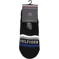 Tommy Hilfiger Hommes, Chaussettes, Socken Söckchen 2P Schwarz, Noir, (lot de 2, 43 - 46)