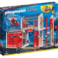 Playmobil City Action 9462 Caserne de pompiers avec hélicoptère