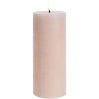 Uyuni Lighting - Bougie LED PILLAR, beige, hauteur 15 cm, cire
