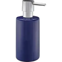 Spirella Distributeur de savon Ceramique TUBE Bleu Marine