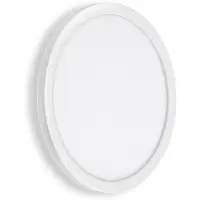 Telefunken - Applique d'extérieur à LED, applique d'extérieur 1-flamme, effet rétro-éclairé, 15 Watt, 2.000 lumen, 4.000 Kelvin, IP44, blanc, rond, Ø 28 cm
