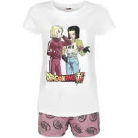 Dragon Ball Pyjama Gaming de - Super - Androids - L - 3XL - pour Femme - blanc/rose - Taille XXL