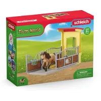 Schleich Farm World 42609 Boîte à poney avec cheval islandais étalon