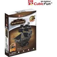 Cubic Puzzle 3D Pirate et bateau Queen Anne (155 pièces)