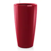 Lechuza Pot Rondo Premium 40 - Kit Complet, Rouge Scarlet Brillant Ø 40 Cm