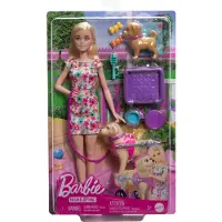 Barbie avec chiots et accessoires HTK37