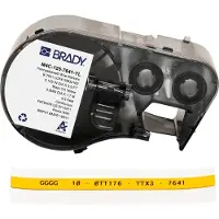 Brady M4C-125-7641-YL ruban pour gaine thermorétractable 5,97 mm x 2,13 m (d'origine) - noir sur jaune
