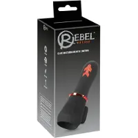 Rebel - vibromasseur gland rechargeable 2 moteurs - silicone noir