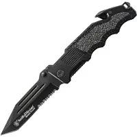 Smith & Wesson Border Guard Swbg2ts Serrated Tanto Folder Pocket Knife Argenté