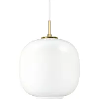 Louis Poulsen VL 45 Radiohus Ø 250 Suspension Brass | glossy white opal