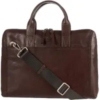 SDLR serviette sac à épaule bandoulière pour ordinateur portable Gustav Computer Bag Dark Brown brun