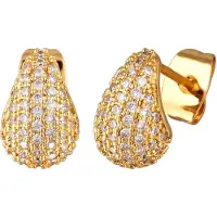 Elli Boucles d'oreilles or / transparent