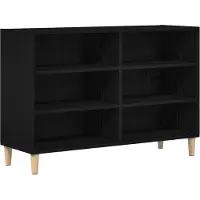 vidaXL Sideboard noir imitation chêne 103,5 x 35 x 70 cm Bois composite