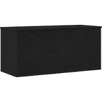 vidaXL Boîte de rangement noir imitation chêne 100 x 42 x 46 cm