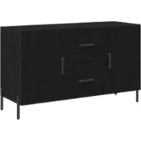 vidaXL Sideboard noir imitation chêne 100 x 36 x 60 cm Bois composite
