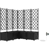 vidaXL Pots de jardin Noir 120 x 120 x 142 cm Acier
