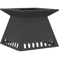 vidaXL – Brasero noir, 48 x 48 x 40 cm, en acier résistant aux intempéries