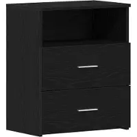 vidaXL Table de nuit 2 pcs Chêne noir 50 x 32 x 60cm Bois d'ingénierie