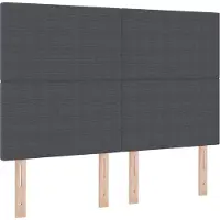 vidaXL Tête de lit gris foncé 160 cm en velours côtelé
