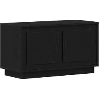 vidaXL Meuble TV noir aspect chêne 80 x 35 x 45 cm en aggloméré