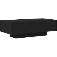 vidaXL Table Basse Chêne Noir 100X30X36.5 Cm Matière Bois Lumarko !