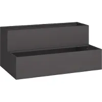 vidaXL Cache-pot de jardin Noir 100 x 60 x 45 cm Acier