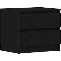 vidaXL Cabinet de chevet avec tiroir Chêne noir 50 x 40 x 43.5 cm