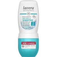 Raw Organic Roll-On Déodorant Basis Sensitiv Naturel & Sensible 48h - vegan - cosmétiques naturels - aloe vera bio & minéraux naturels - blanc