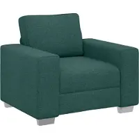 vidaXL Fauteuil-canapé vert foncé 100 cm en tissu