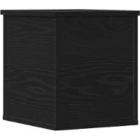 vidaXL Boîte de rangement noir imitation chêne 30 x 35 x 35 cm
