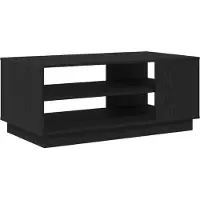 vidaXL Table Basse Chêne Noir 102X55X43 Cm En Bois Composite Lumarko