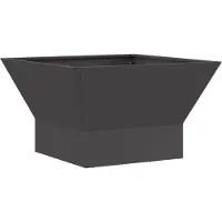 vidaXL – Brasero noir, 60 x 60 x 35 cm, en acier résistant aux intempéries