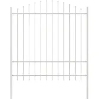 vidaXL , clôture de jardin WOERDEN, 170 x 215 cm, acier avec revêtement en poudre, blanc