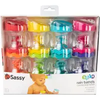 Sassy Bath Toy Rain Barrel Conecting Tubes Multicolore