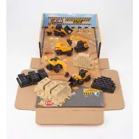Teamsterz Jcb Mini Machines Playset With Sand And 5 Cars Beige