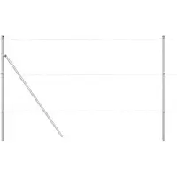 vidaXL Poteau de clôture. Autre 52 pcs Argent 3.2 x 3.2 x 170 cm Acier