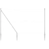 vidaXL Poteau de clôture. Autre 52 pcs Argent 3.2 x 3.2 x 170 cm Acier