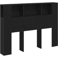 vidaXL , panneau de tête de meuble, noir, imitation chêne, matériau composite en bois