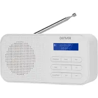 Denver DAB Radio - Radio de cuisine - Radio FM - Radio portable - Batteries et secteur - DAB42 - Blanc