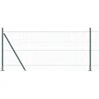 vidaXL Poteau de clôture. 26 pcs Argent 3.2 x 3.2 x 140 cm Acier
