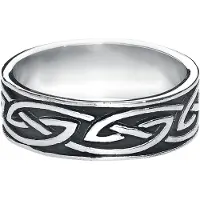 EtNox Bague de - Nœud Celtique - pour Homme - couleur argent - Taille S