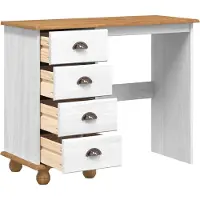 vidaXL Bureau ASKIM blanc 95 x 40 x 75 cm en pin massif