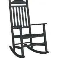 vidaXL Fauteuil à bascule Noir 84 x 65 x 114 cm Résine
