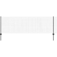 vidaXL Clôture en fil de fer soudé avec poteaux 10 x 0,8 m (L x H)