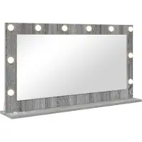 vidaXL Miroir de lavabo à angle droit gris Sonoma 100 x 55 x 18 cm