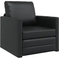 vidaXL Canapé-lit 60cm noir similicuir