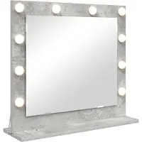 vidaXL Miroir de salle de bain , gris béton, 60 x 55 x 18 cm, rectangulaire