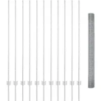 vidaXL Clôture avec poteaux , couleur argent