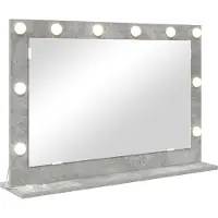 vidaXL Miroir de salle de bain , gris béton, 80 x 55 x 18 cm, rectangulaire