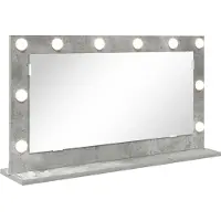 vidaXL Miroir de salle de bain , gris béton, 80 x 45 x 18 cm, rectangulaire